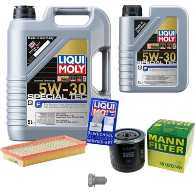 Mann Inspección Set 6 L Liqui Moly Special Tec F 5W-30 para Ford Cougar Ce - Imagen 1 de 4