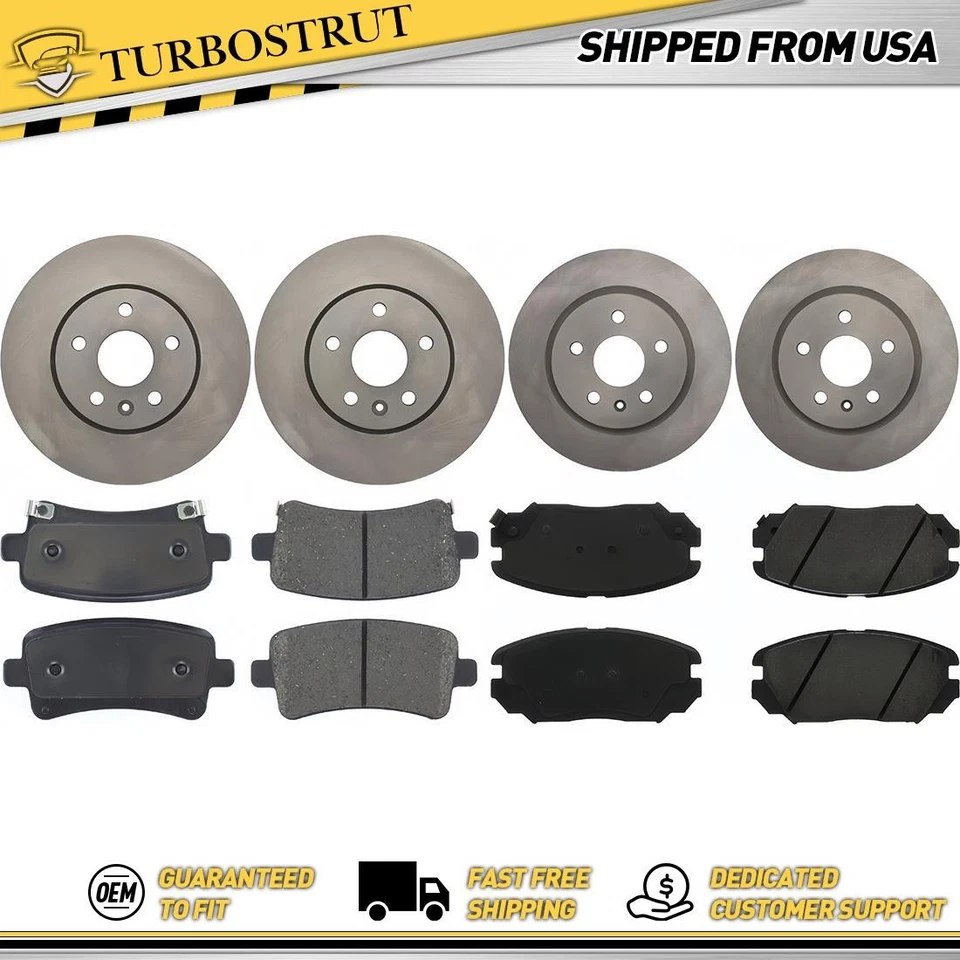 Front & Rear OE Brake Rotors Brake Pads Kit for 2012 2015 2016 Buick Regal 2.4L - Image 1 of 1