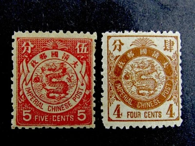 Китайская марка с драконом Nystamps No 89 90 как новая оригинальная H N28y030 - Изображение 1 из 2