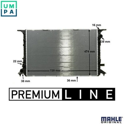 RADIATOR ENGINE COOLING CR 1201 000P FOR AUDI A8L CDRA 4.2L CTEC/CDSB 4.1L 8cyl - Image 1 of 4