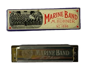Vintage M. Hohner Marine Band Harmonica #1896 Model A440 ~ Made In Germany - Picture 1 of 5