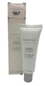 Mary Kay MEDIUM Coverage Foundation DISCONTINUED GRAY CAP /BEIGE 404 - Picture 1 of 2