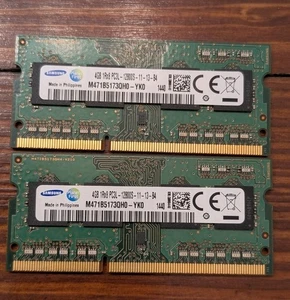 Samsung 4GB X 2 (8GB Total) 1rx8 PCL 12800S 11 13 B4 SODIMM Laptop Ram - Picture 1 of 4