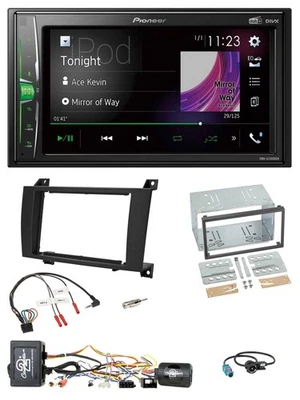 Pioneer 2DIN Lenkrad DAB USB Bluetooth Autoradio für Mercedes SLK R171 04-08 akt - Bild 1 von 4