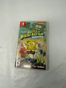 NUR Leerkoffer & Artwork! Sponge Bob Battle For Bikini Bottom Rehydrated Switch - Bild 1 von 2