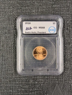 2016 P MS 68 RD Lincoln SHIELD Cent 1c - ICG - Rare Coin w/ Vibrant Color - Image 1 of 4