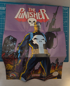 Vintage The Punisher LJN Power Line-Up NES Poster Marvel Nintendo 1990 Lee RARE