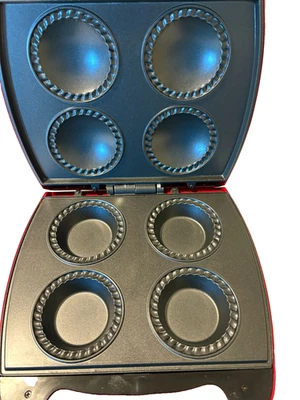 Sunbeam Mini Pastelera Modelo FPSBPMM980 Rojo 4 Pasteles Antiadherente Cocina Eléctrica Prueba Foto 1 de 4