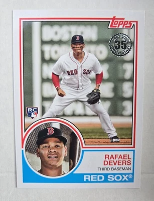 2018 Topps Update - 35th Anniversary Rafael Devers Rookie Card, #83-47 - Image 1 of 2