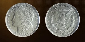 1921-d $1 Morgan Silver Dollar - Picture 1 of 2
