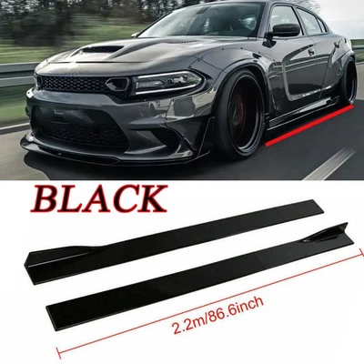 For Dodge Charger SRT SXT 2015-2023 86.6" Side Skirts Splitter Spoiler Extension Foto 1 de 4
