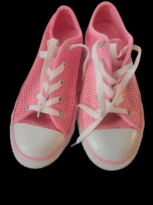 Converse CTAS Double Tongue Oxford Neon Pink White Youth Size 3 - Image 1 of 4