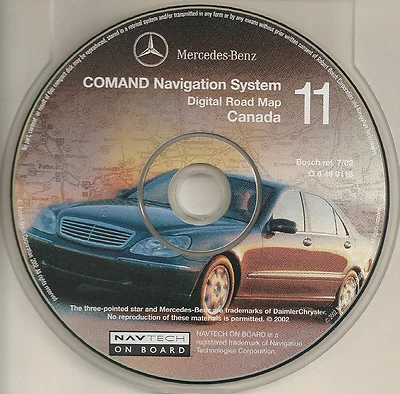 2001 2002 2003 Mercedes CL600 CL500 CL55 GPS Navigation CD Coverage Canada Map - Image 1 of 2