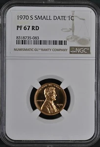 Centavo conmemorativo Lincoln 1970 S fecha pequeña 1C NGC PF67 RD - Imagen 1 de 2