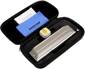 EASTTOP New Chromatic Harmonica Aluminum Comb 16holes Birthday Lover Party Gift - Picture 1 of 6