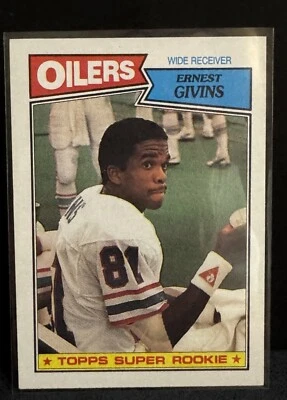 1987 Topps #310 Ernest Givins Rookie RC HOUSTON OILERS Jaguars NM - Image 1 of 4