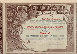 Compania General de Minas y Sondeos Barcelona 1905 - Bergbau / Spanien - Bild 1 von 1