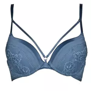 Reggiseno After Eden Marilyn extra boost push-up coppe con ferretto taglia 80A UK36A blu - Foto 1 di 6