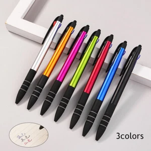 Writing Pen Three-color 3in1 Ballpoint Pen Pens Office Supplies Smooth ∆ - Picture 1 of 11