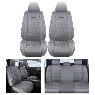 For Toyota Camry Car 5 Seat Covers Full Set Front & Rear Protector Cushions Gray - Image 1 of 4