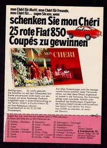 3w6890/ Alte Reklame von 1968 – MON CHÉRI – Gewinnspiel - Bild 1 von 1