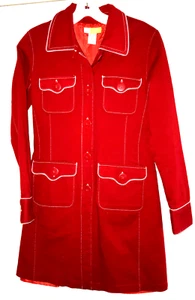 Tulle Women's 95% Cotton Blend Jacket White Trim Size M Medium Large Buttons - Picture 1 of 5