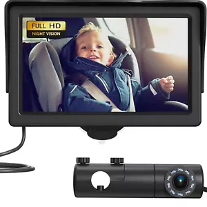 Baby Car Camera, HD Display Baby Car Mirror with Night Vision Feature, 4.3 Inch - Picture 1 of 7