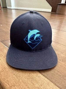 Pink Dolphin Hat Preowned SnapBack Blue - Picture 1 of 7