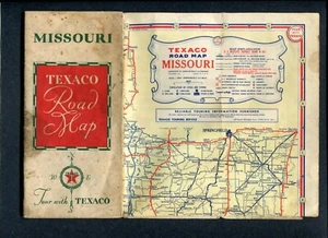 1936 Missouri Texaco Gas Station Vintage Road Map - NOT VERY GOOD CONDITION - Picture 1 of 5