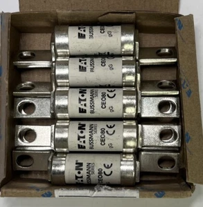 10 x Eaton 80A British Standard Fuse CEO80 500 Volt Bussmann - Bild 1 von 3