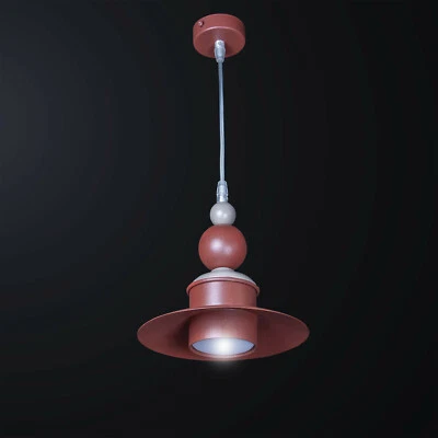 Lámpara de araña moderna de diseño rojo y gris con 1 luz BGA 3267/p1 Foto 1 de 2