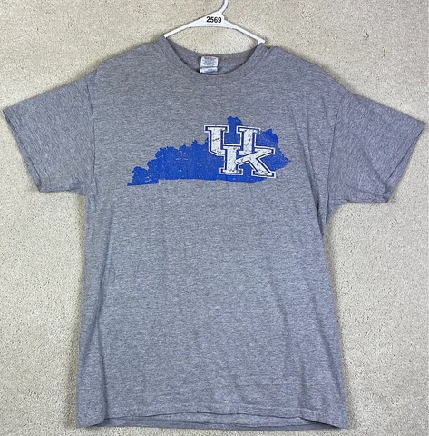 Kentucky Wildcats Medium Gray T Shirt NCAA Size M Medium Short Sleeve Shirt Cover