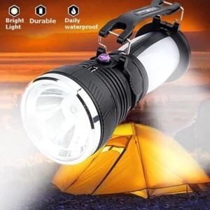 Linterna LED solar recargable faros de mano camping linterna de emergencia DE - Imagen 1 de 17