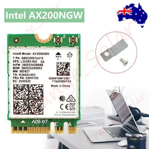 Intel Wi-Fi 6 AX200 802.11AX Dual band MU-MIMO Wireless Network Bluetooth 5 Card - Picture 1 of 5