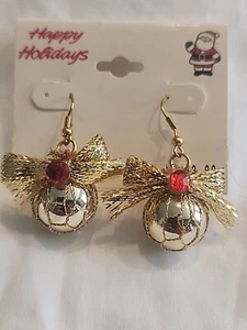 Pendientes adornos vintage de felices fiestas - Imagen 1 de 7