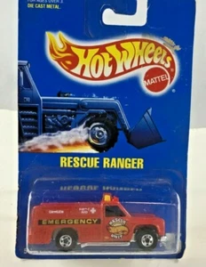 Hot Wheels Mattel Red Rescue Ranger No. 45 - 1991 New in Blister Pack  - Picture 1 of 5