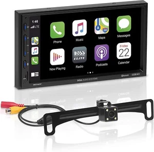 BOSS BE7ACP-C Apple CarPlay Android Auto Double-Din 7" Bluetooth Receiver Camera - Picture 1 of 12