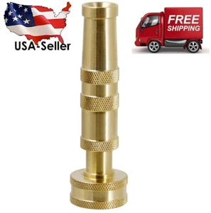 Solid Brass Garden Spray Nozzle 4" Adjustable Twist Water Hose Nozzle USA Stock - Picture 1 of 4