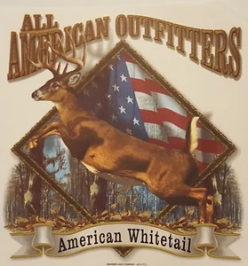 (CLASSIC DESIGN) ALL AMERICAN OUTFITTERS WHITETAIL DEER HUNTER BUCK SHIRT #1814 - Picture 1 of 1