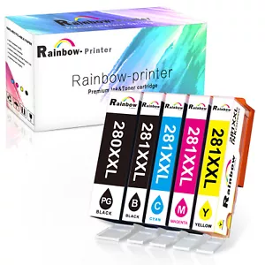 5PK PGI-280 CLI-281 XXL Ink for Canon PIXMA TS6220 TS6300 TS8120 TS8220 TR8500 - Picture 1 of 5