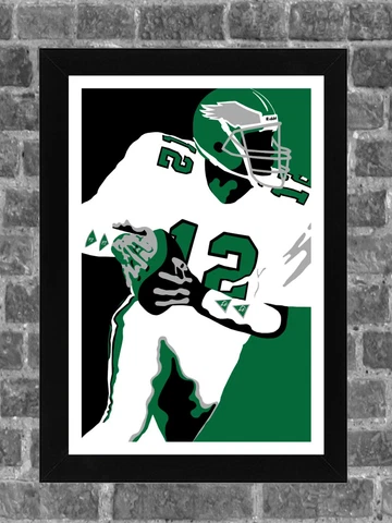 Philadelphia Eagles Randall Cunningham Portrait Sports Print Art 11x17 Cover