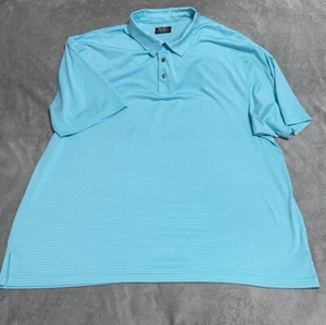 CAMISA POLO DE GOLF BEN HOGAN -3XL - METAL AZUL RAYAS BLANCAS - POLIETILENO RENDIMIENTO BRILLANTE - Imagen 1 de 8