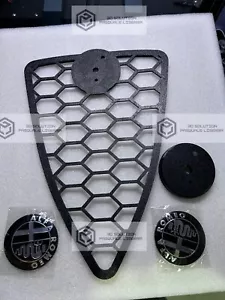 Griglia Scudo A Nido D'Ape + 2 LOGHI Alfa Romeo Mito 2008-2015 griglia anteriore - Foto 1 di 5