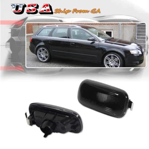 Smoked Lens Side Marker Blinker Signal Light Housings For Audi A4 B6 B8 B7 A6 S6 - Picture 1 of 8