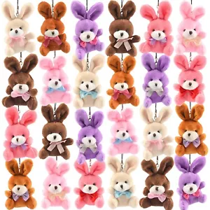 24 pcs Pre-filled Easter Eggs with Colorful Plush Bunnies - Key Chain - Picture 1 of 4