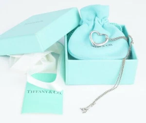 TIFFANY & CO ELSA PERETTI OPEN HEART NECKLACE (FULLSET) - Picture 1 of 9