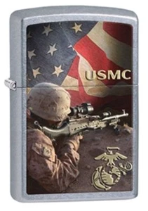 Zippo Windproof USMC Lighter With Sniper, Sharpshooter, 28899, New In Box - Picture 1 of 2