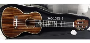 Smiger Concert Ukulele Acoustic-Electric AA Ebony Wood Heavy Gig Bag (SKC-10EQ)2 - Picture 1 of 12