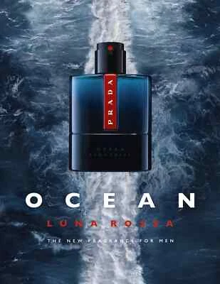 PRADA LUNA ROSSA Ocean Eau de Parfum Hombre 0.3 OZ / 9 ML Splash NUEVO Foto 1 de 2