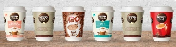 Nescafe & Go InCup Heißgetränke Hüllen Nachfüllautomat 12 Unzen Folie Versiegelung Tassen Kaffee